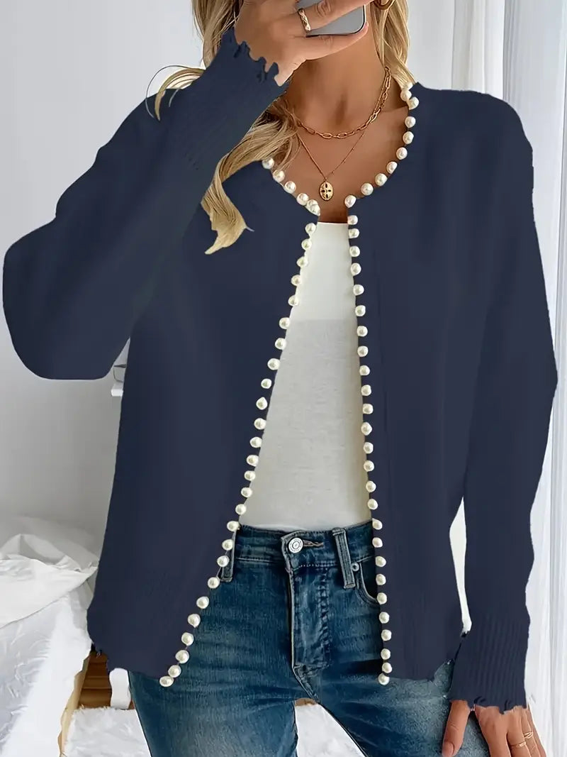Drune | Strickjacke für Damen, elegant & mit Perlen