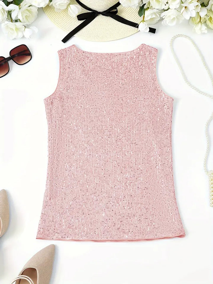 Drune | Elegantes Ärmelloses Top mit Pailletten