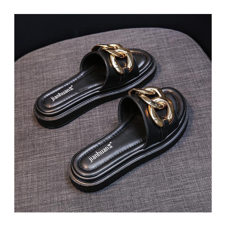 Drune | Sandals women with platform and golden chain