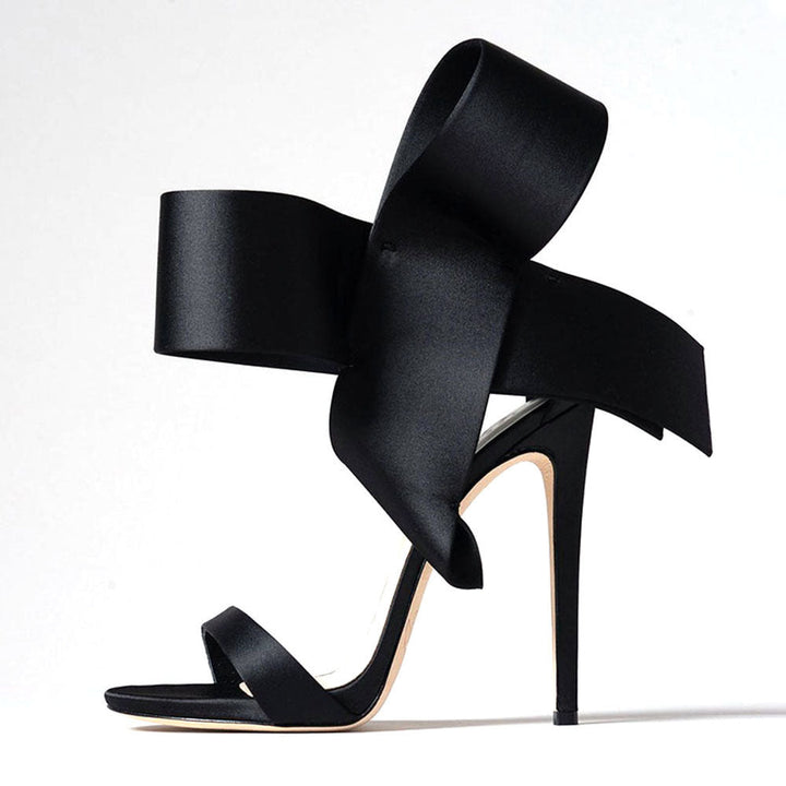Drune | Sommer Übergröße Schleife Knöchelriemen High Heels Sandalen für Frauen