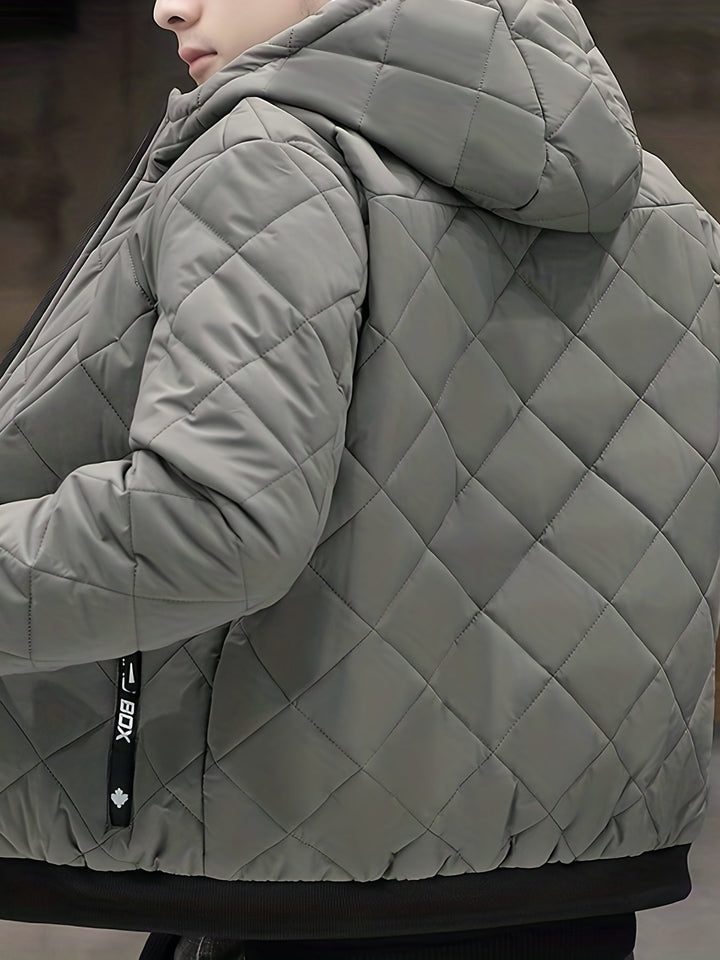 Drune |  Plüsch Kapuzen-Winterjacke Für Herren - Perfekt für Outdoor-Aktivitäten