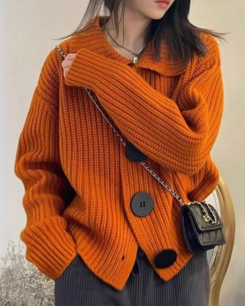 Drune | Strickjacke mit großen Knöpfen