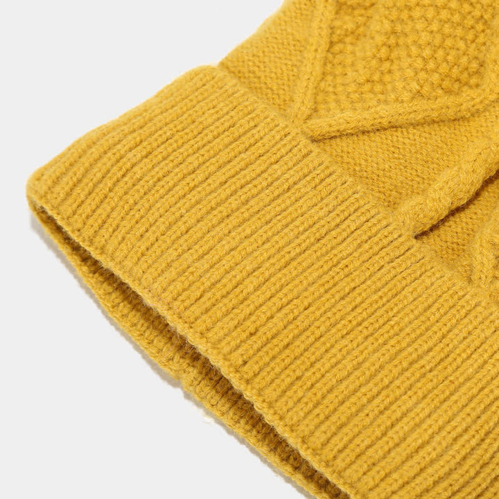 Drune | 3-teiliges gestricktes Accessoire-Set - stylische Damenmütze, Schal und Handschuhe