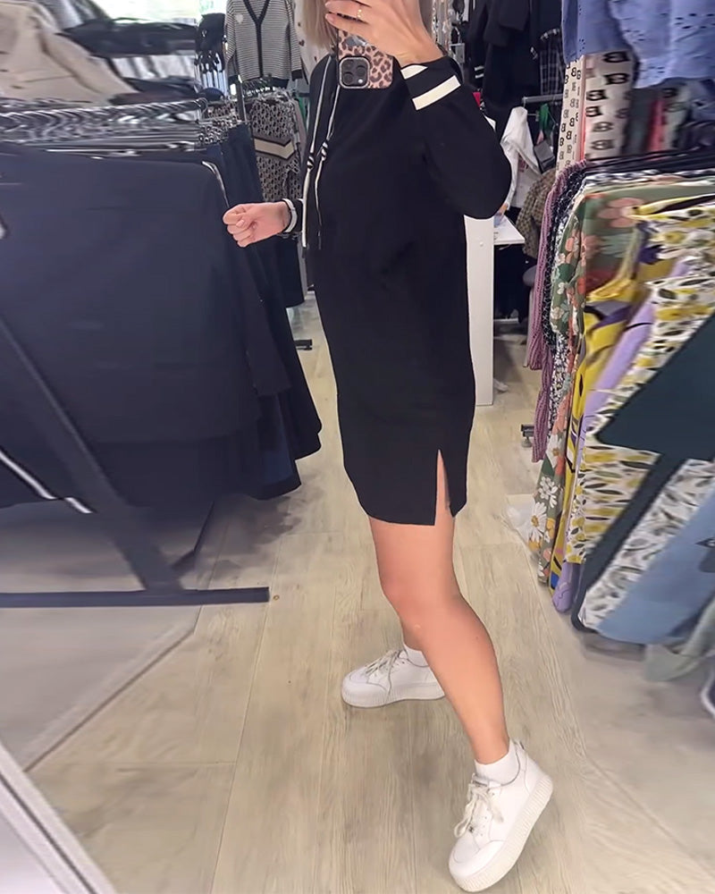 Drune | Kleid mit Stehkragen und Langen Ärmeln und Kordelzug