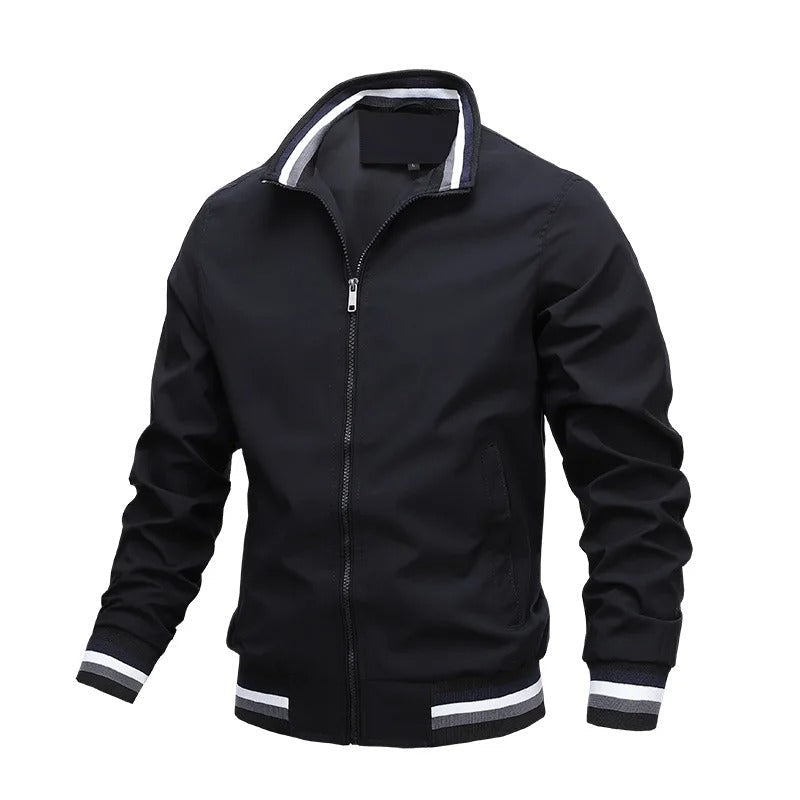 Drune | Sportliche Gestreifte Herren Mitteljahresjacke