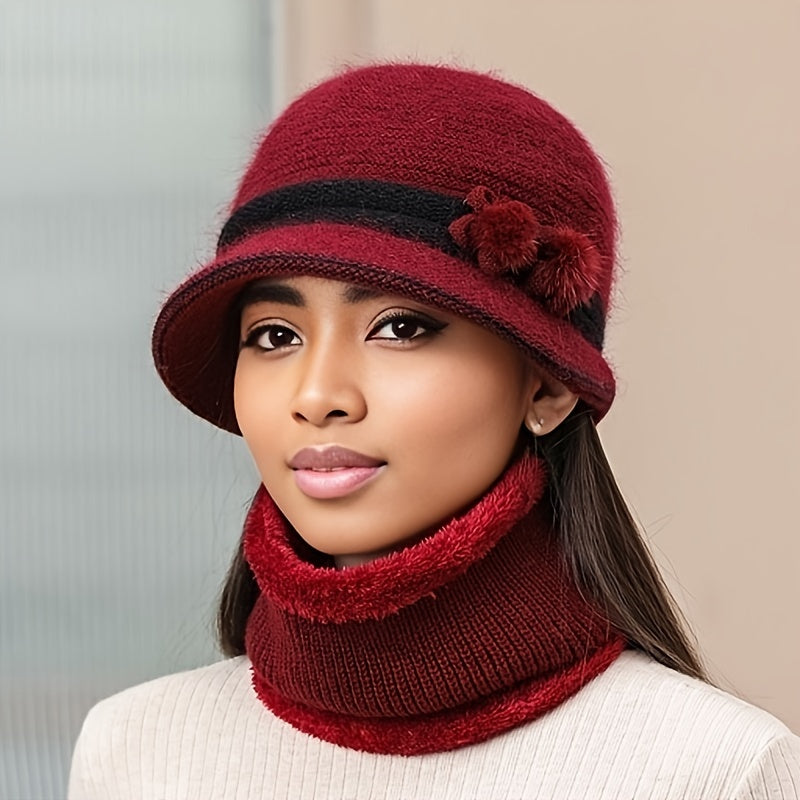 Drune | Schickes Winter Stilvolles Gestricktes Set für Frauen