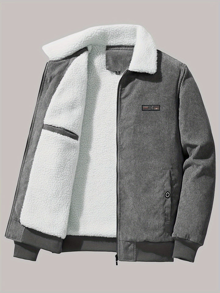 Drune | Freizeit Mit Etikett Patch Fleece Winterjacke Für Männer - Ideal Für Den Winter