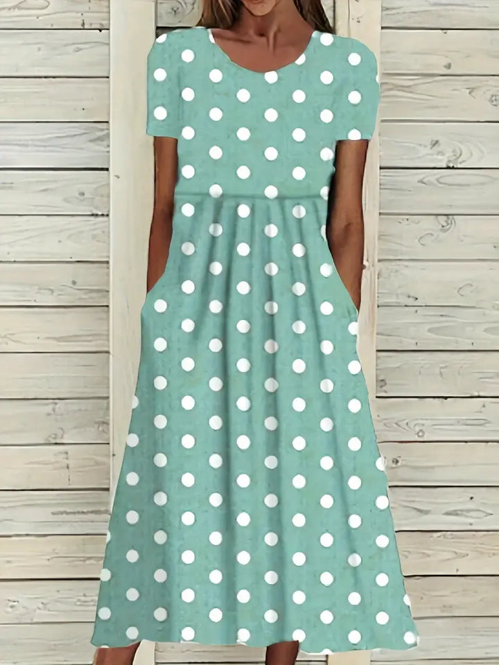 Drune midikleid mit polka dots für frühling/sommer