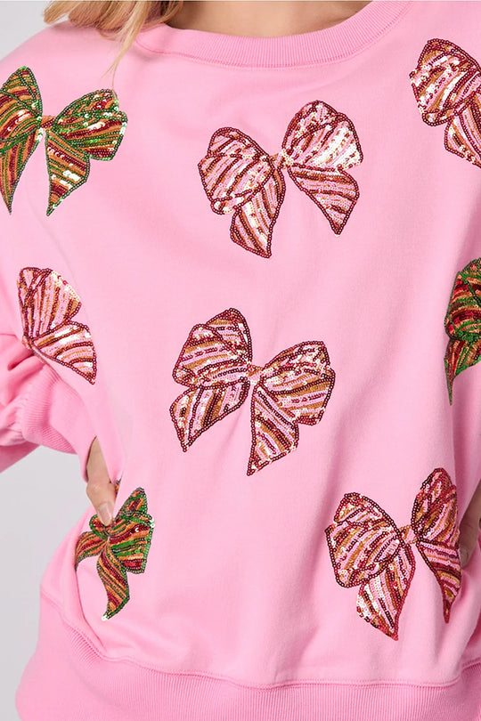 Drune | Weihnachtsbogen Pailletten Lockere Freizeit Langarm Sweatshirt