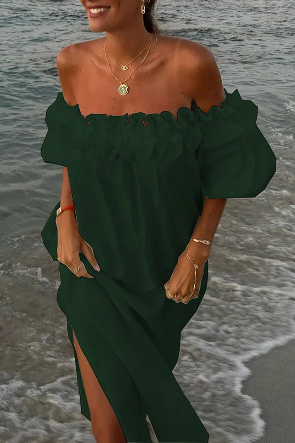 Drune - Midi-Kleid mit Rüschen