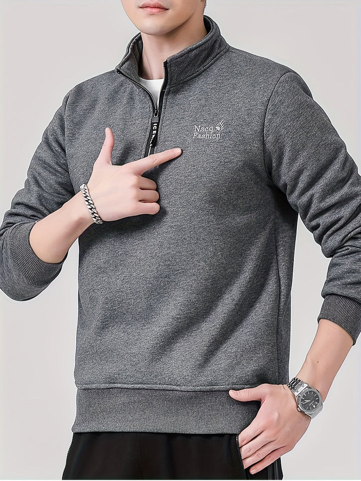 Drune | Herren Pullover mit Stehkragen für Herbst Winter