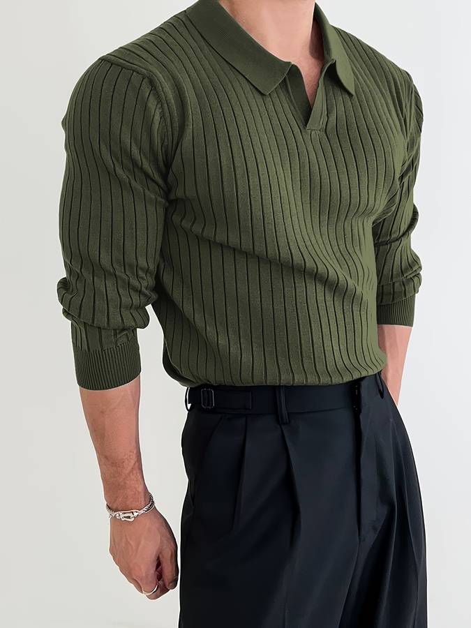 Drune - Lässiger Herrenpullover mit V-Ausschnitt