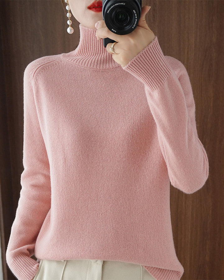 Drune | Einfarbiger Pullover mit Hohem Kragen und Langen Ärmeln