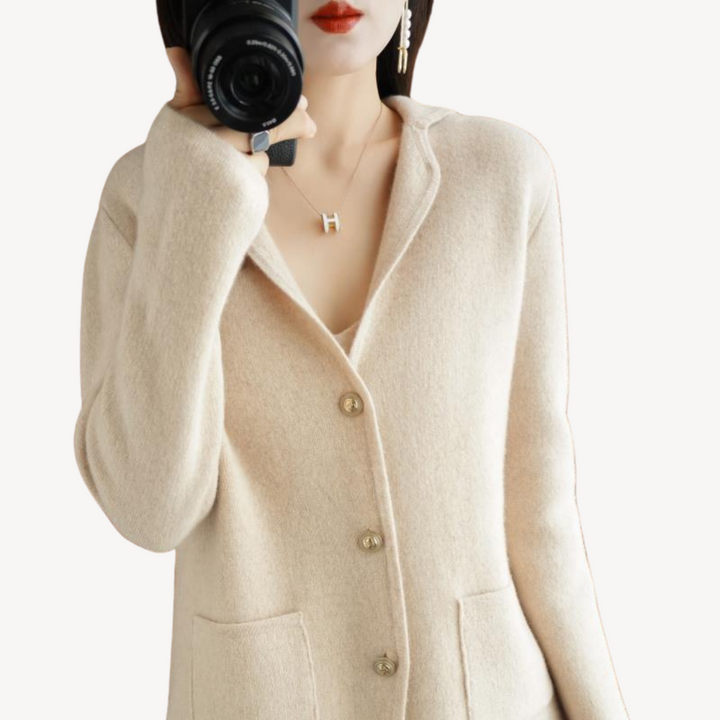 Drune | Damen Wollcardigan mit Knöpfen