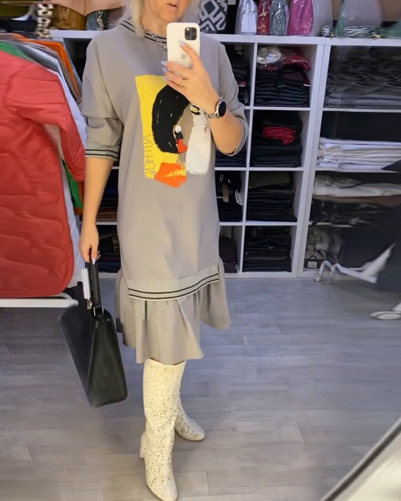 Drune | Shift Kleid mit Langen Ärmeln
