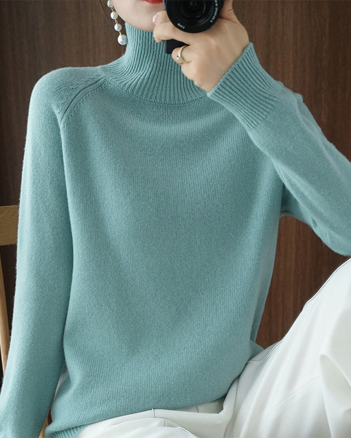 Drune | Einfarbiger Pullover mit Hohem Kragen und Langen Ärmeln