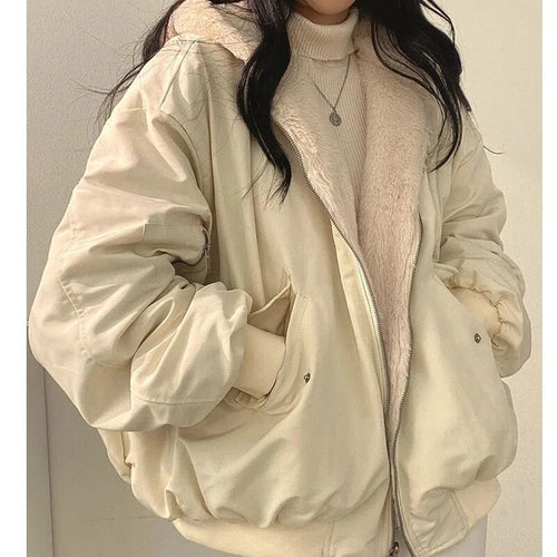 Drune | Women's puffer jacket with teddy fleece