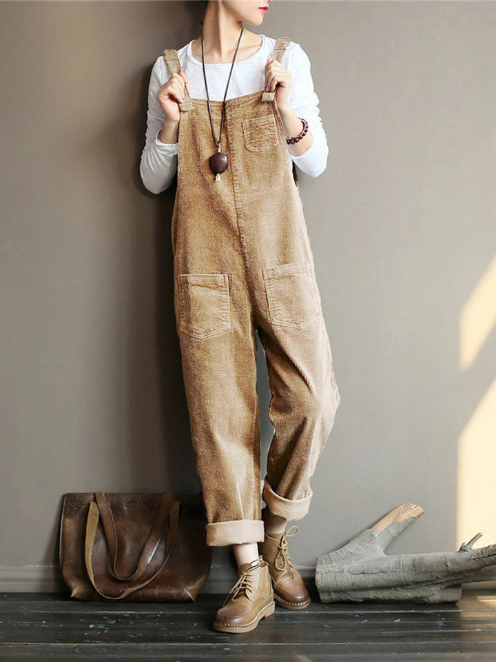 Drune | Samt Jumpsuit mit weiten Beinen | Stilvolles und bequemes Design