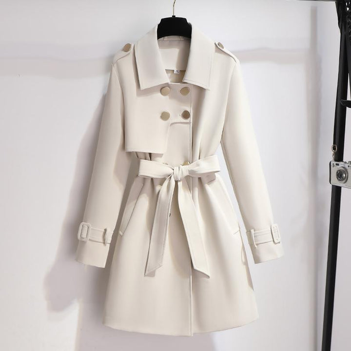 Drune | Damen Stilvoll Trenchcoat Weiß