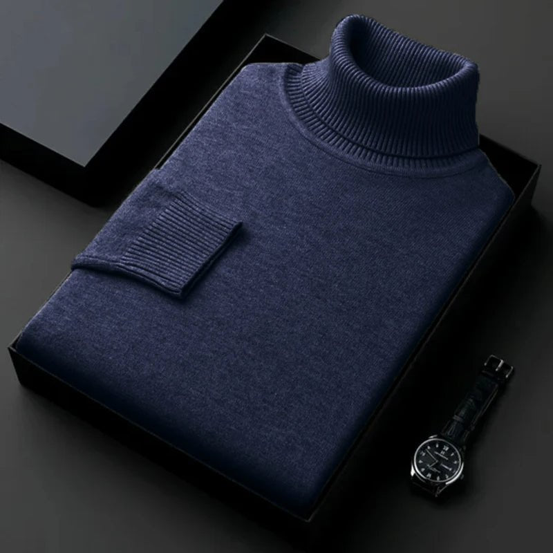 Drune | Kaschmir Baumwoll Mischung Rollkragenpullover Für Männer