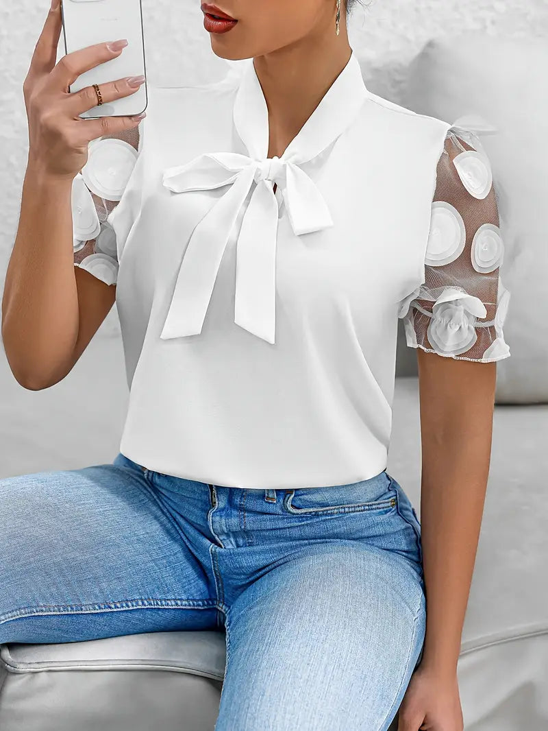 Drune | Bluse mit Transparenten Puffärmeln