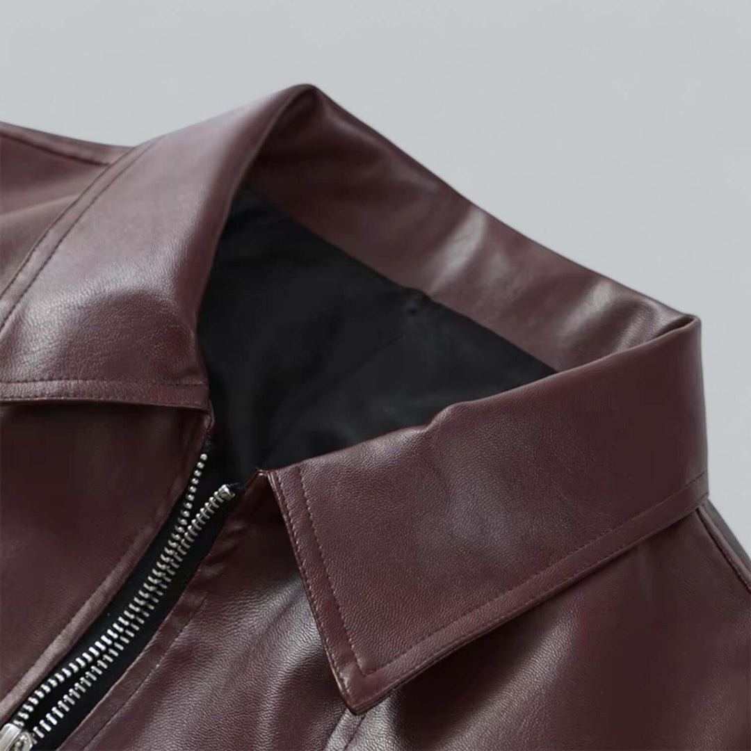 Drune | Unisex Vintage Stil Lederlook Jacke