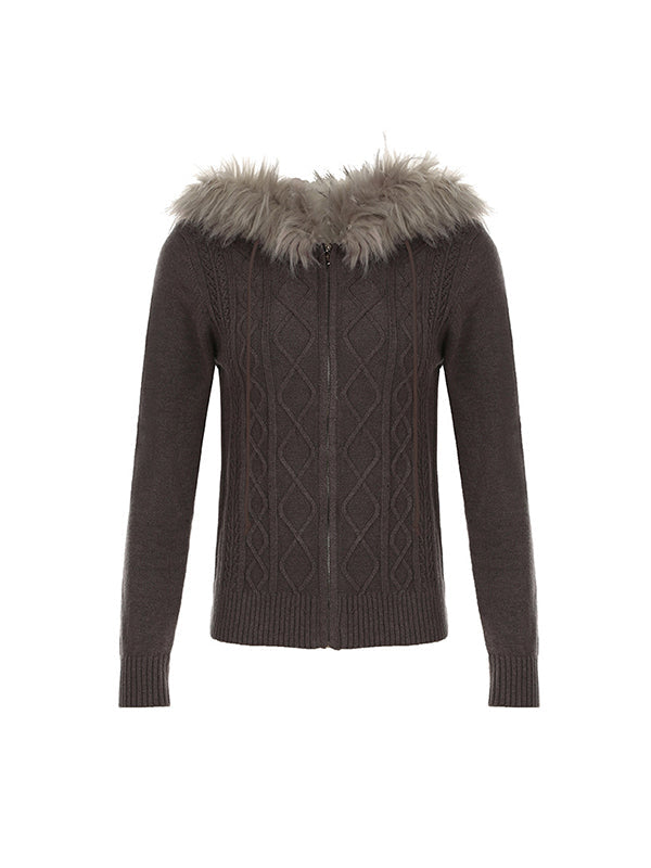 Drune | Farbe Vintage Twist und Fellnahtjacke