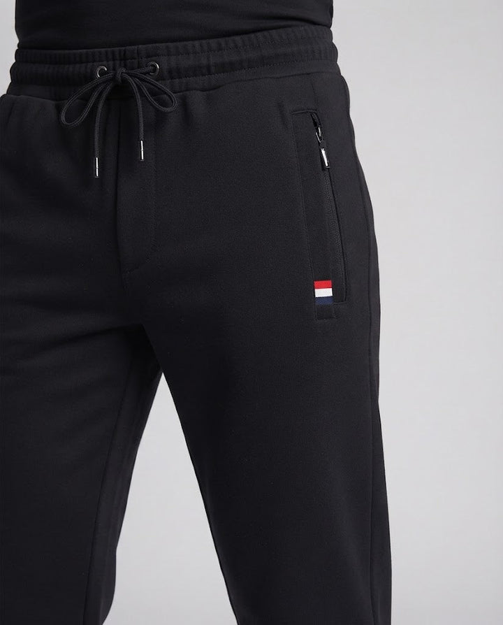 Herren sportliche Jogginghose mit elastischem Bund, Kordelzug und Reißverschlusstaschen Drune
