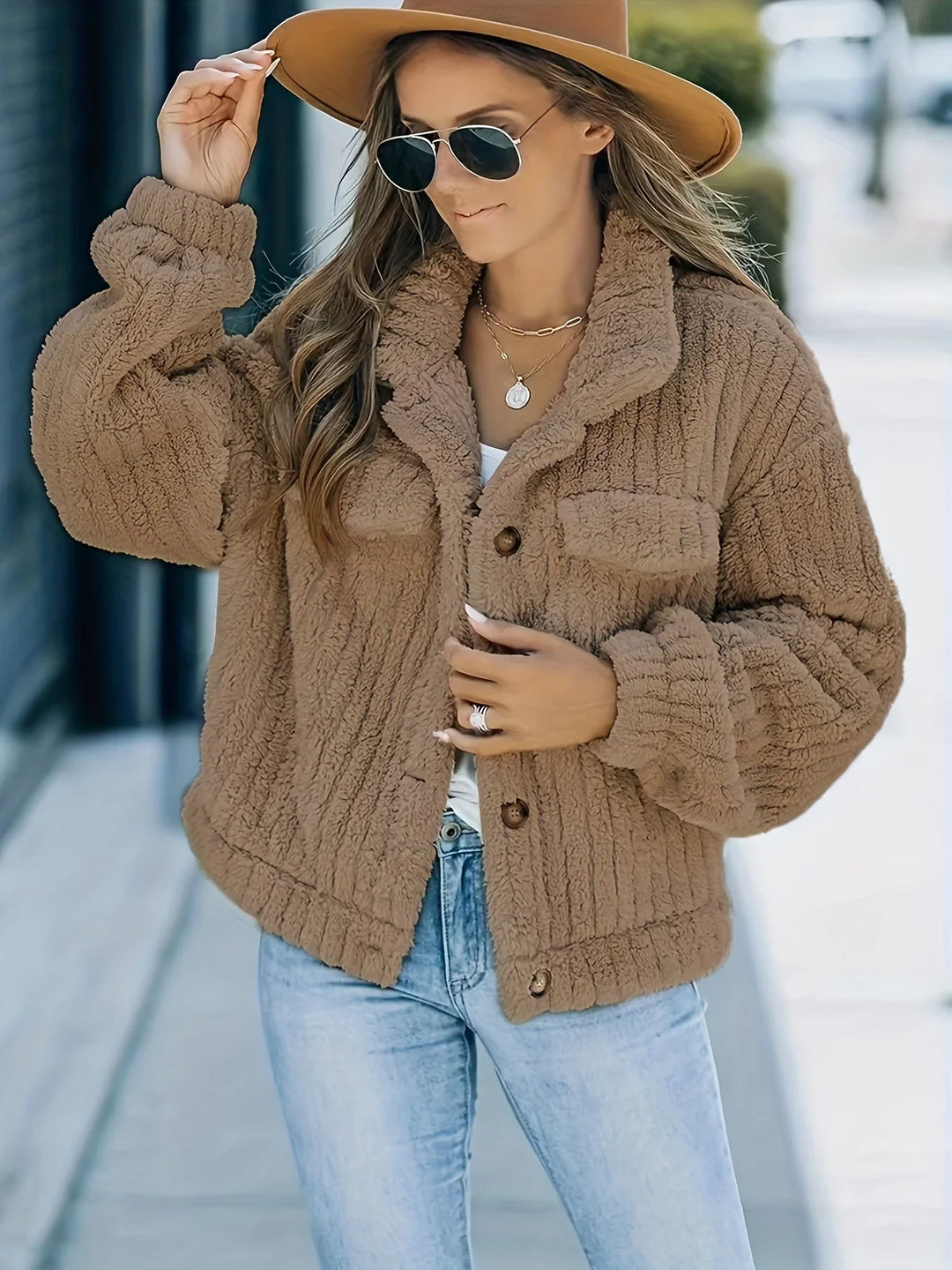 Drune | Truckerjacke mit Fell