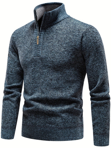 Drune | Stilvoller, Lässiger Pullover Mit Halbem Reißverschluss