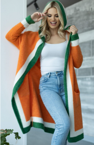 Drune | Strickjacke mit Farbblock und offenem Vorderteil
