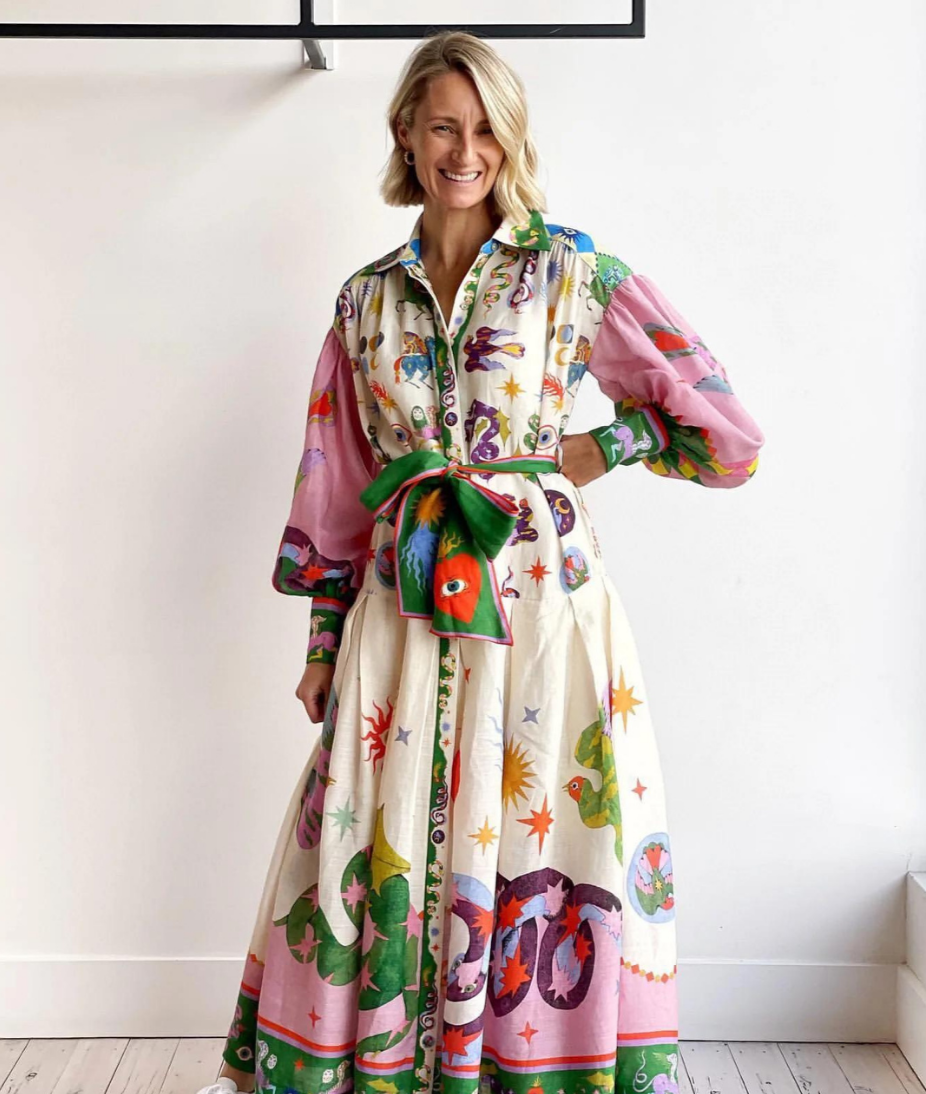 Drune | Italienisches Maxi Kleid Für Damen Mit Boho Chic