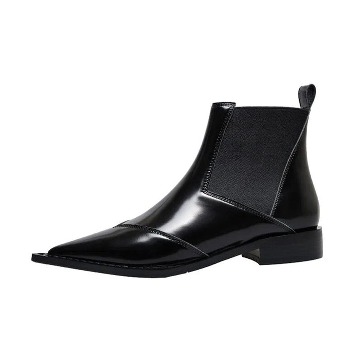 Drune | Schwarze Stiefeletten mit niedrigem Absatz für Damen