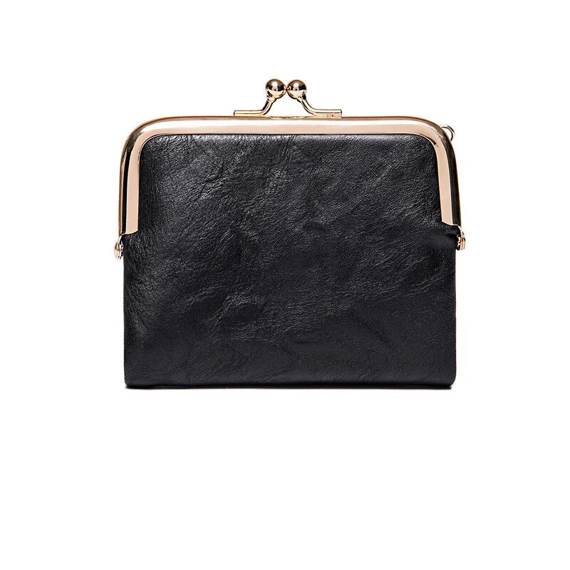 Drune | Kiss Lock Tasche - stilvolle Damen Münzgeldbörse