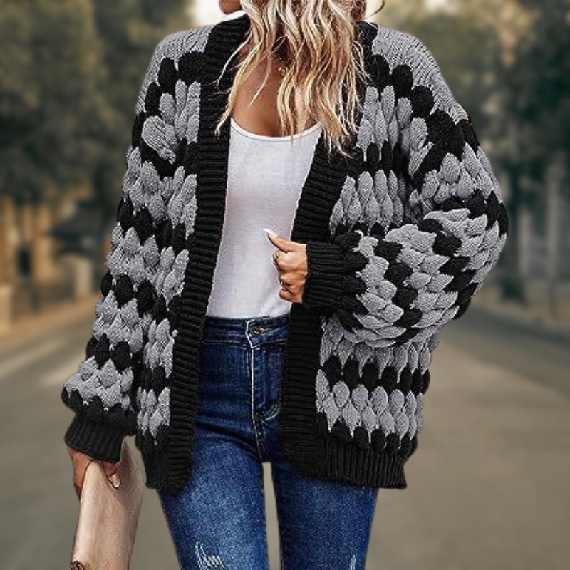 Drune | Cardigan - Grober Strick - Offene Vorderseite - Relaxed Fit - Weich und Warm