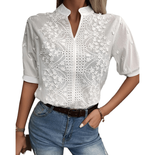 Drune | Boho-Shirt Weiß