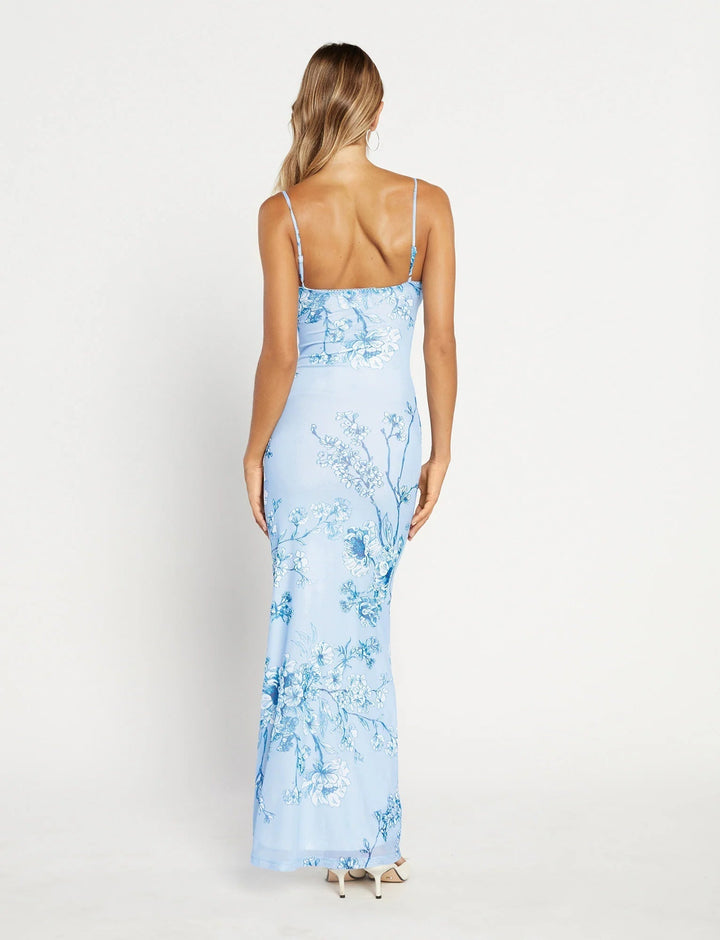 Drune | Maxikleid mit V-Ausschnitt mit Spaghettiträgern