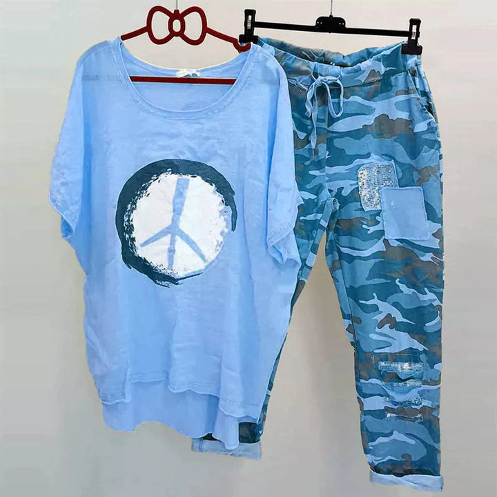 Drune | Zweiteiliges Camouflage Outfit Für Damen Trendiges Outfit