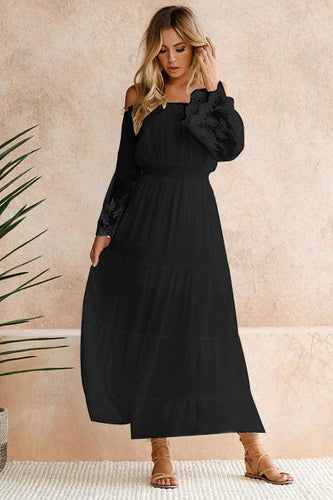 Drune | Bohemian Baumwollspitzen Maxikleid