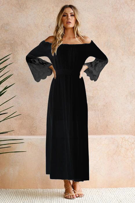Drune | Bohemian Baumwollspitzen Maxikleid