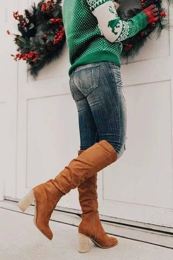 Drune | Damenstiefel Mit Blockabsatz - Winter