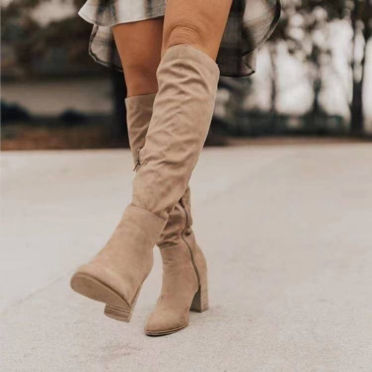 Drune | Damenstiefel Mit Blockabsatz - Winter