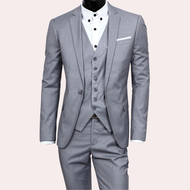 Drune | Elegantes 3 Teilig Herrenanzug Blazer, Weste Und Hose Formelle Und Geschäftliche Veranstaltungen