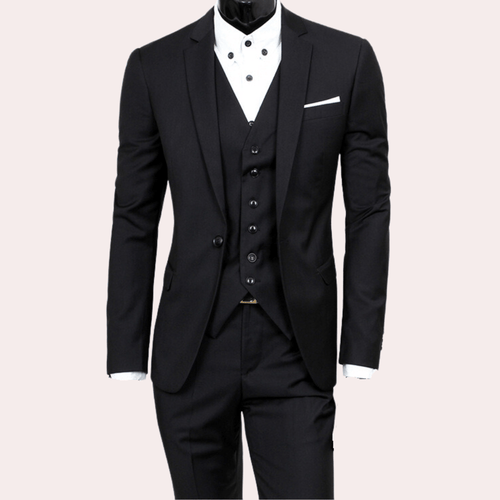 Drune | Elegantes 3 Teilig Herrenanzug Blazer, Weste Und Hose Formelle Und Geschäftliche Veranstaltungen