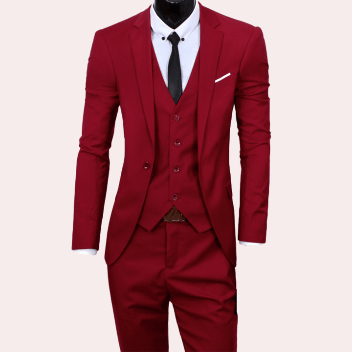 Drune | Elegantes 3 Teilig Herrenanzug Blazer, Weste Und Hose Formelle Und Geschäftliche Veranstaltungen