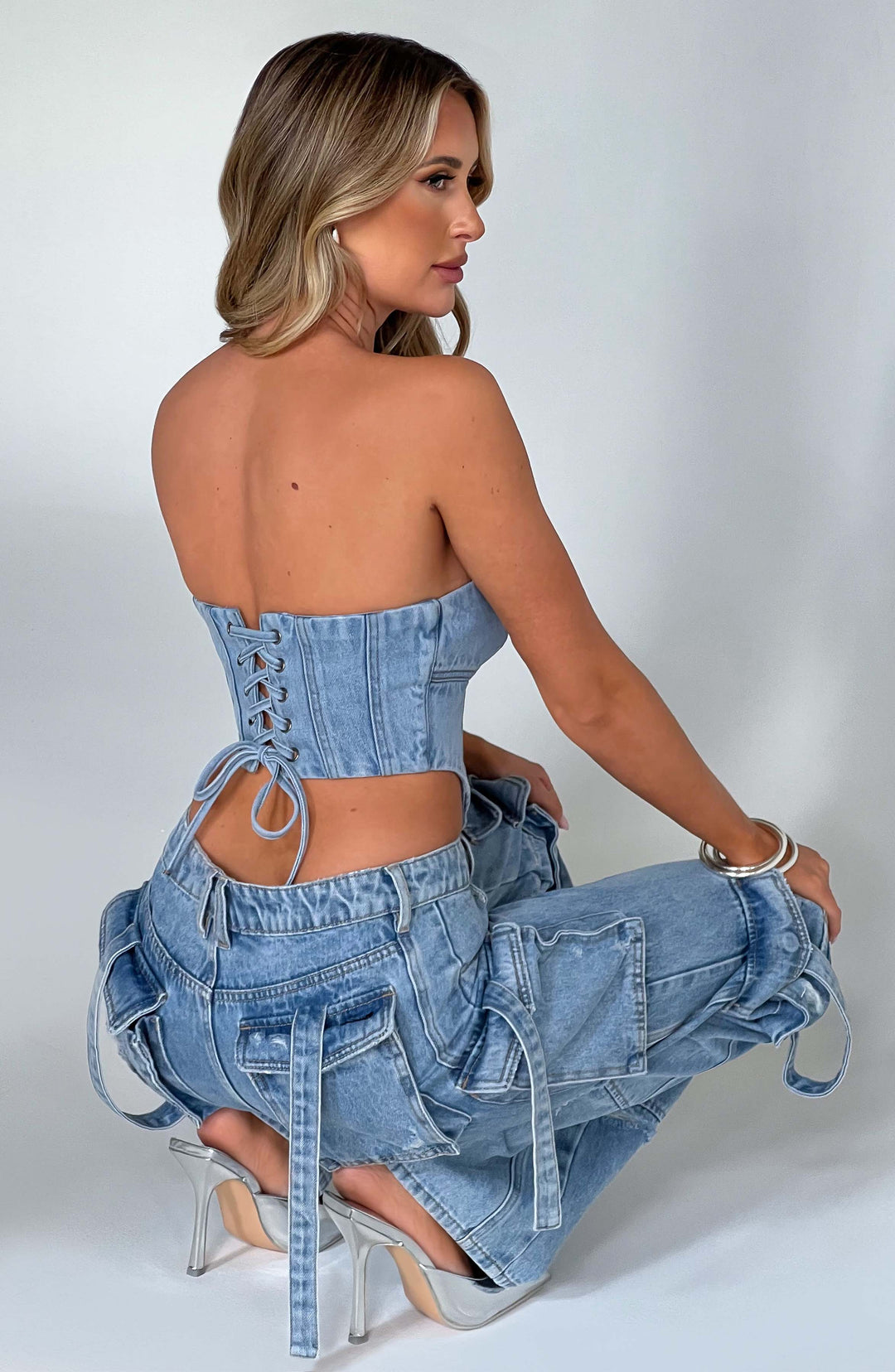 Drune | Stylische Cargohose Aus Denim