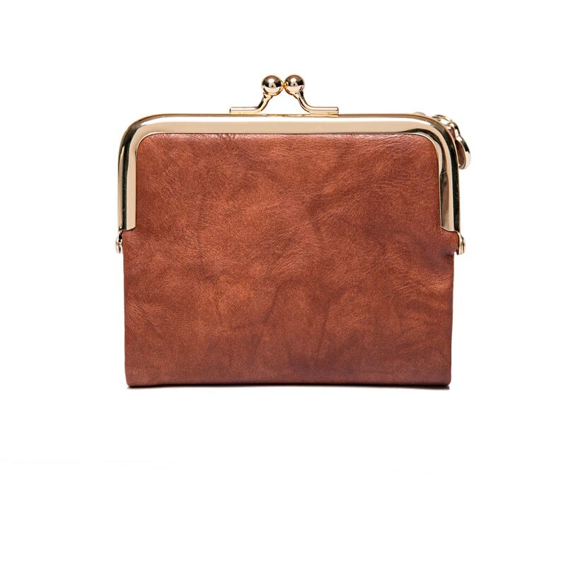Drune | Kiss Lock Tasche - stilvolle Damen Münzgeldbörse