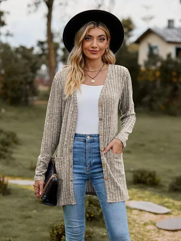 Drune | Gewebte Damen Strickjacke Pullover