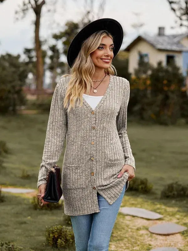 Drune | Gewebte Damen Strickjacke Pullover