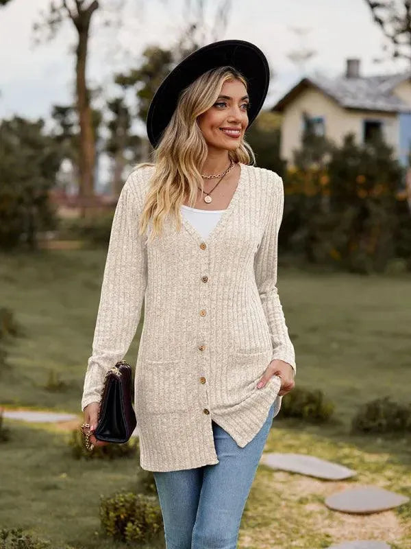 Drune | Gewebte Damen Strickjacke Pullover